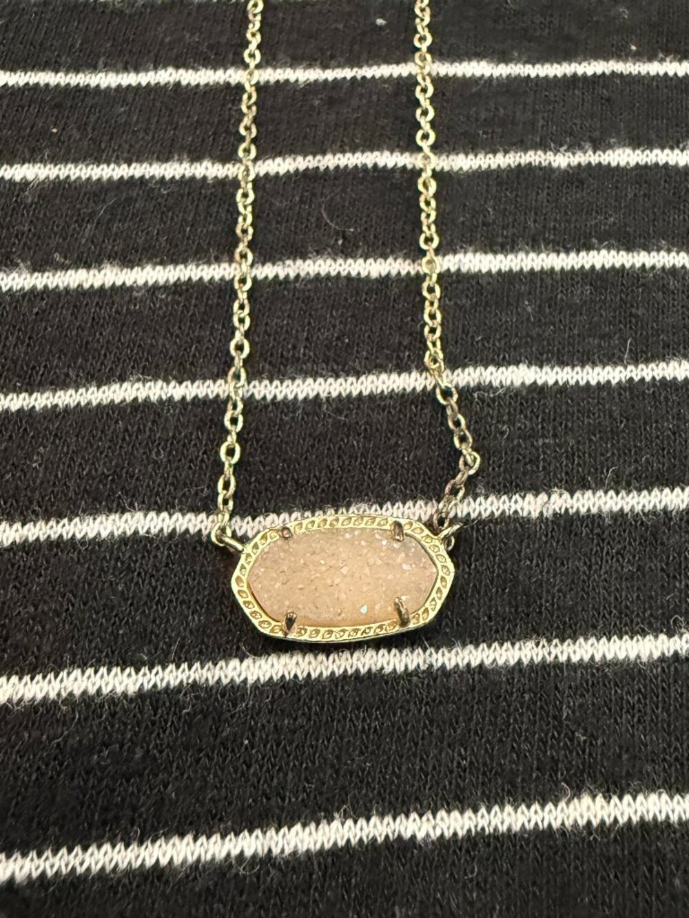 Kendra Scott Elisa Necklace Gold Iridescent Druzy